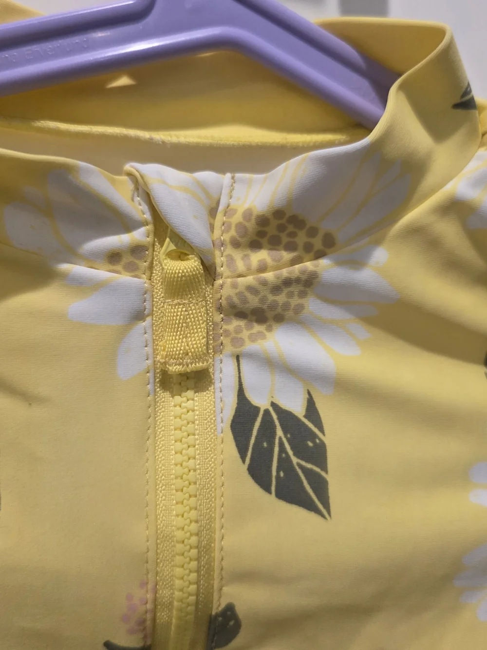 Carter’s Yellow Sunflower Rashguard One piece Swimsuit 3T SPF 50 Girl Toddler